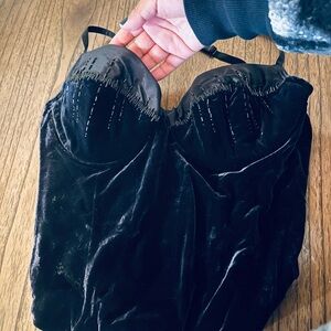 Victoria's Secret Black Velvet Bra